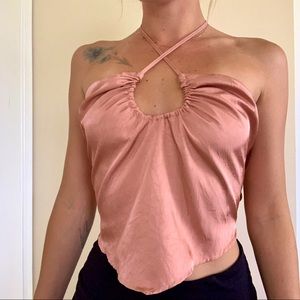 Three way rose gold going out top